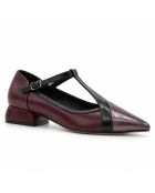 Bordeauxrote Triesteza-Lederballerinas