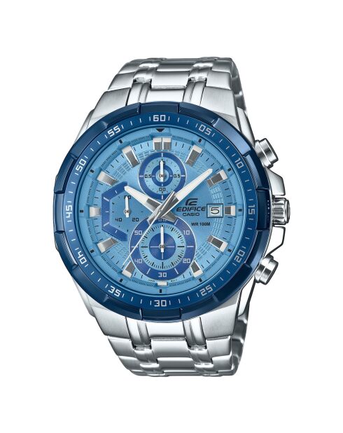 Montre Homme Edifice EFR-539DE-2AVUEF en acier inoxydable argentée