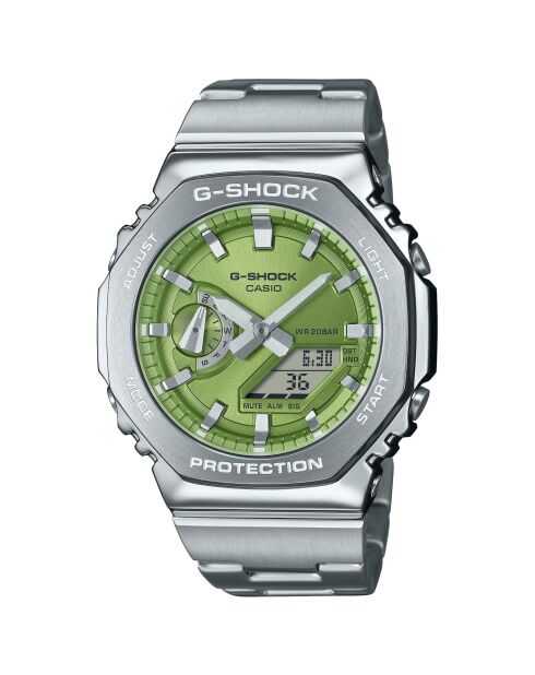 Montre Homme G-Shock GM-2110D-3AER en acier inoxydable argentée