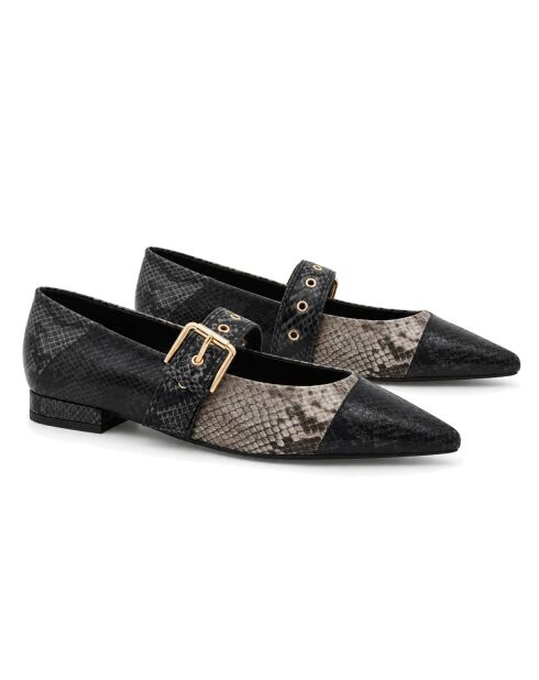 Ballerines en cuir Verona noires