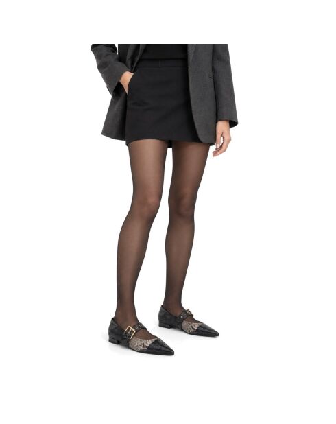 Ballerines en cuir Verona noires