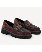 Mocassins en cuir Paviana bordeaux