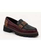 Mocassins en cuir Paviana bordeaux