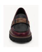 Mocassins en cuir Paviana bordeaux