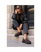 Mocassins en cuir Paviana bordeaux