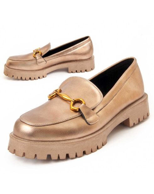 Mocassins à plateforme Macca3 dorés