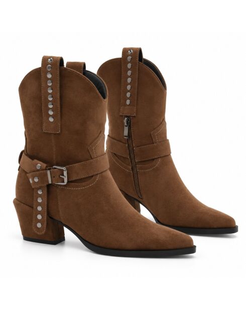 Bottes en cuir Elche taupe