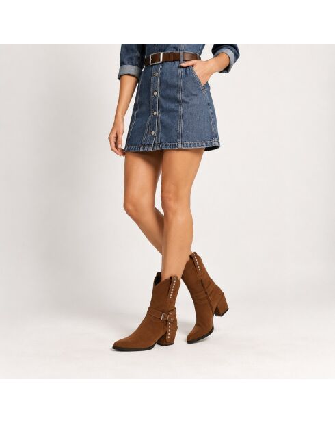 Bottes en cuir Elche taupe