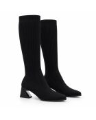 Schwarze Cordoba-Lederstiefel