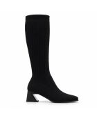 Schwarze Cordoba-Lederstiefel