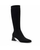 Schwarze Cordoba-Lederstiefel