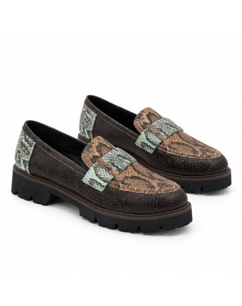 Mocassins en cuir Paviana taupe
