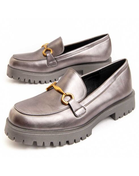 Mocassins à plateforme Macca3 gris