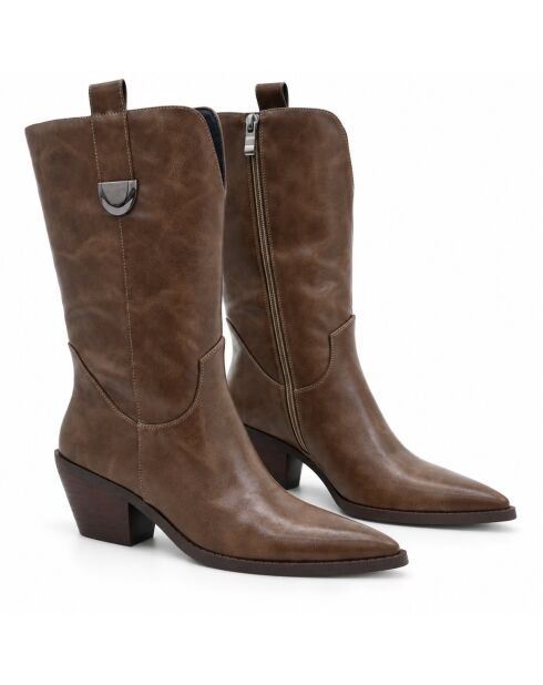 Bottes en cuir Dubrovnik taupe