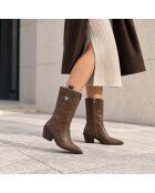 Bottes en cuir Dubrovnik taupe