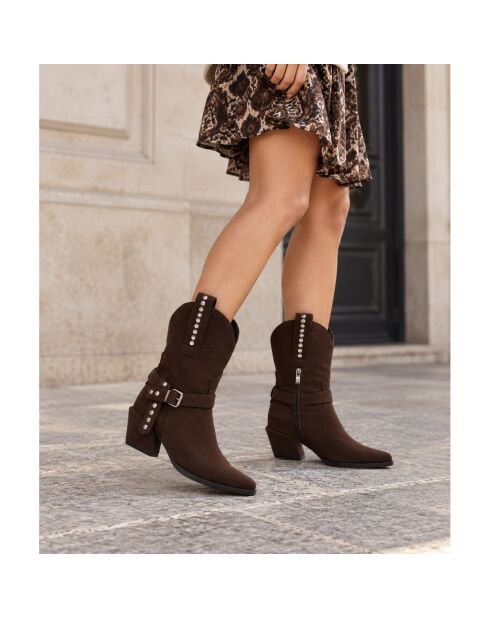 Bottes en cuir Elche marron