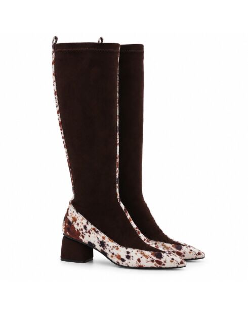 Bottes en cuir Braga noires