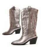 Tejan2 graue Absatzstiefel