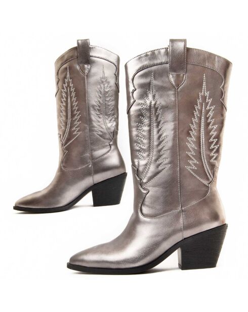 Bottes à talon Tejan2 grises