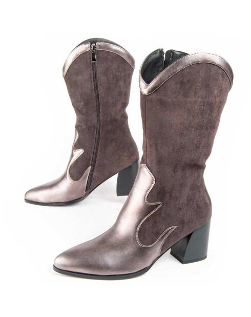 Bottes à talon Tejan8 grises