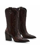 Braune Lederstiefel Doverza