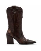 Braune Lederstiefel Doverza