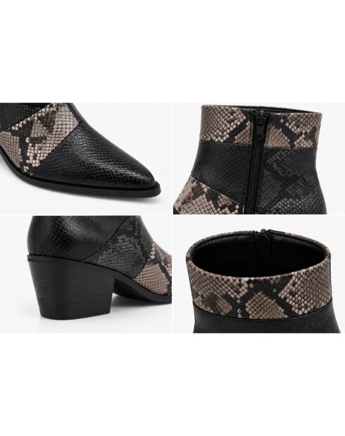 Bottines en cuir Niza noires