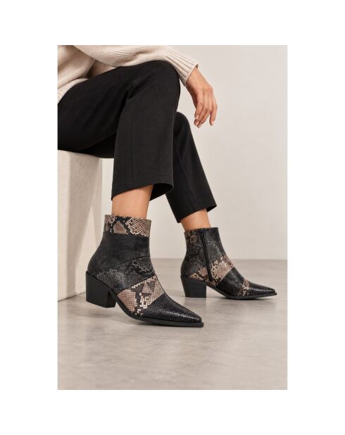 Bottines en cuir Niza noires