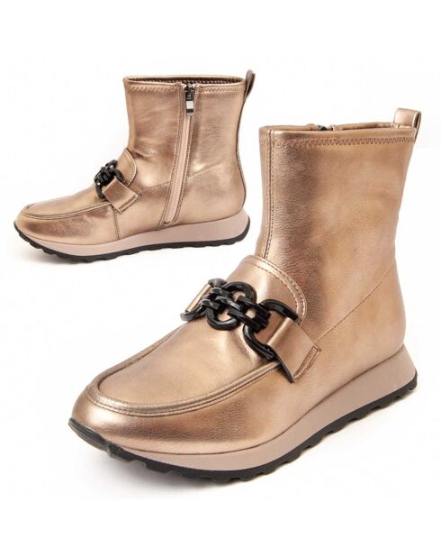 Bottines Calig dorées