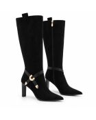 Estorilza schwarze Lederstiefel