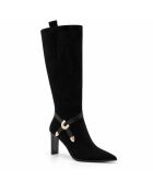 Estorilza schwarze Lederstiefel