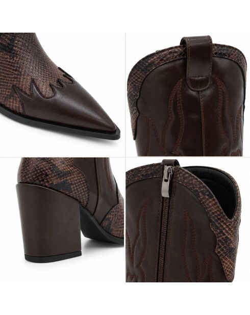 Braune Lederstiefel Doverza