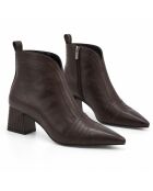 Bottines en cuir Livorno marron
