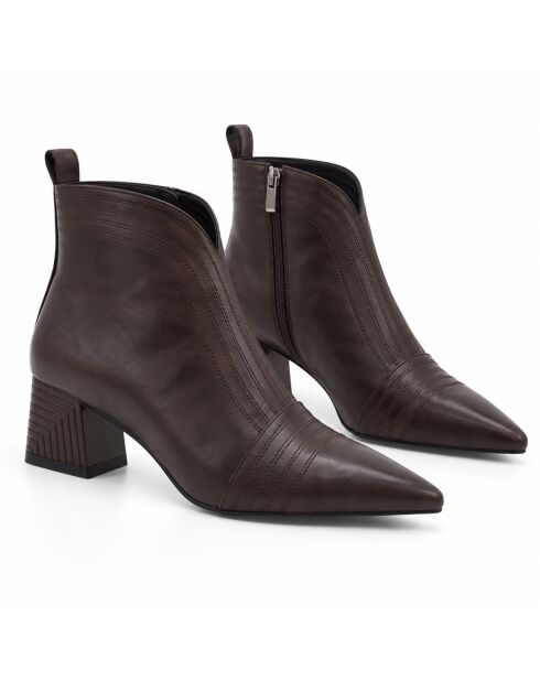 Bottines en cuir Livorno marron