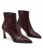 Bottines en cuir Gandiana bordeaux