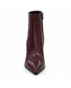 Bottines en cuir Gandiana bordeaux