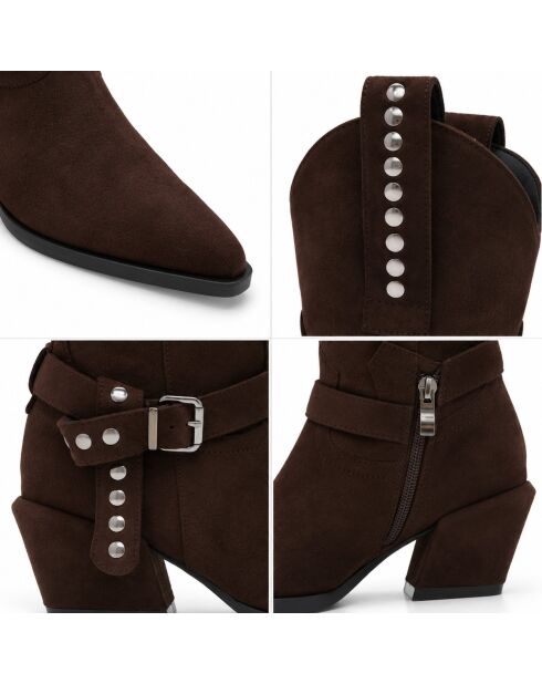 Bottes en cuir Elche marron