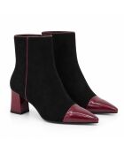 Bottines en cuir Malaga bordeaux