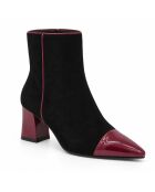 Bottines en cuir Malaga bordeaux