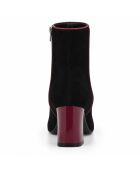 Bottines en cuir Malaga bordeaux