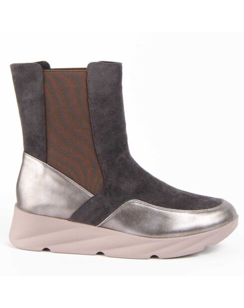 Bottines compensées Calig2 grises