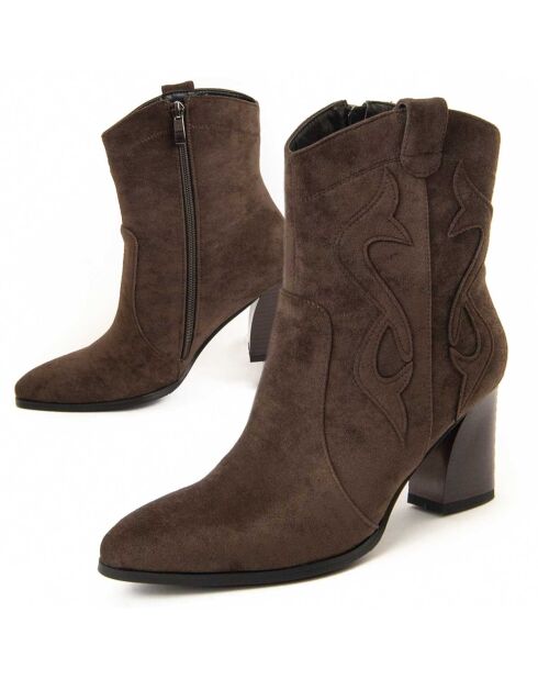 Bottines à talon Cacera vertes