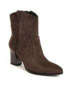 Bottines à talon Cacera vertes