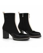 Bottines en cuir Monza noires