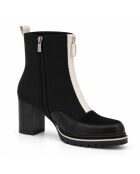 Bottines en cuir Monza noires