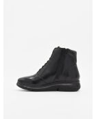 Bottines compensées en cuir Bro10 noires