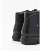 Bottines compensées en cuir Bro10 noires