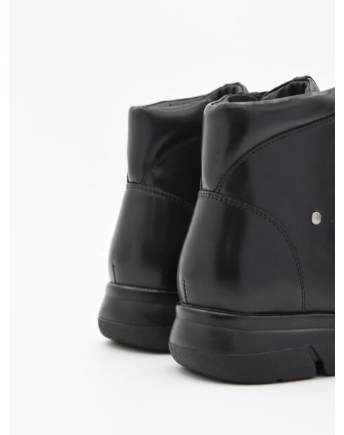 Bottines compensées en cuir Bro10 noires