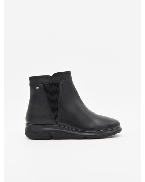 Bottines compensées en cuir Bro11 noires