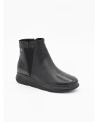 Bottines compensées en cuir Bro11 noires